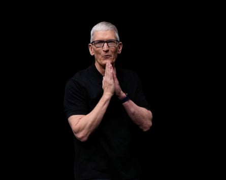 Apple’s CEO, Tim Cook, speaks on stage during an announcement of new products at Apple Park in Cupertino, California, on 9 September 2025.