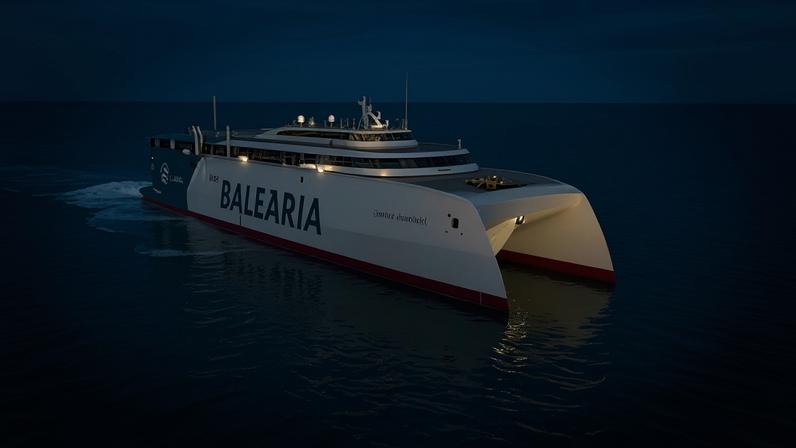 Imagen de un ferri de Baleària.