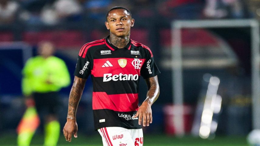 Wallace Yan em ação pelo Flamengo (Foto: Gilvan de Souza/Flamengo)
