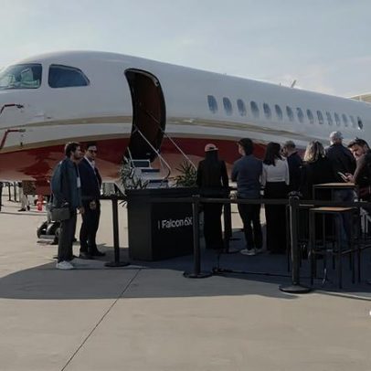 Dassault Falcon 6X e 2000LXS foram atrações no Catarina Aviation Show