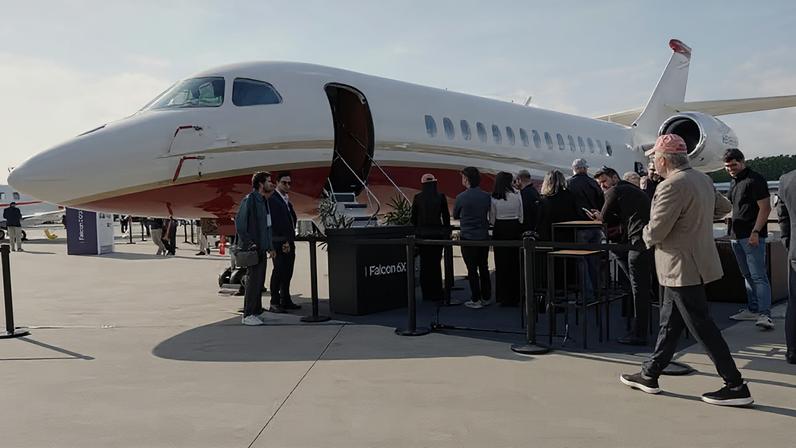 Falcon 6X: atração concorrida no Catarina Aviation Show