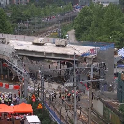 Desabamento de viaduto na Coreia do Sul deixa três mortos e quatro feridos