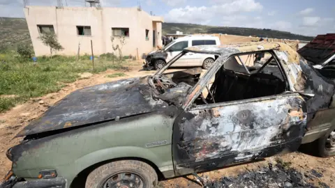 Israeli settlers set fire to two vehicles and a Bedouin tent south of Nablus in one attack last month