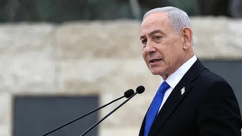 Israel's Prime Minister Benjamin Netanyahu speaking in April this year