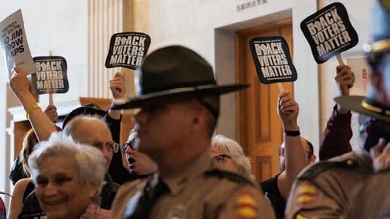‘Black voters in Mississippi, Louisiana, Tennessee and elsewhere are again being asked to prove that their power can survive the ingenuity of those determined to contain it.’ Photograph: Bloomberg/Getty Images
