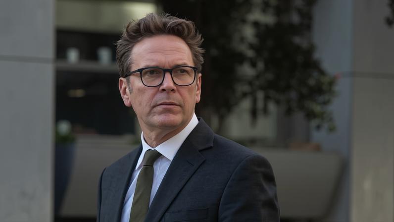 James Murdoch, founder and chief executive officer of Lupa Systems, departs court in San Francisco, California, on 1 February 2023.