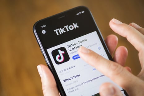 the tiktok app page on a phone