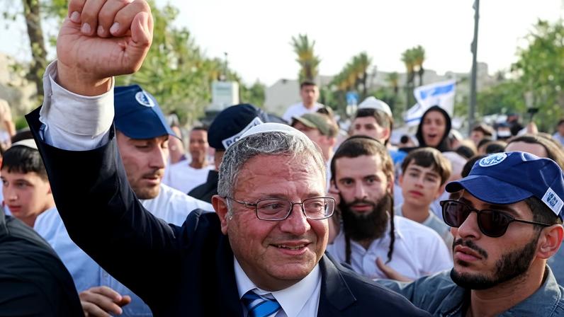 Israeli national security minister Itamar Ben-Gvir in Jerusalem, 26 May 2025.