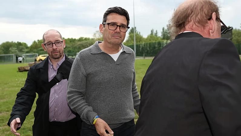 Andy Burnham arrives at FC United in Moston, Greater Manchester, for a charity football match on 8 May. This week, he entered the dysfunctional fray.