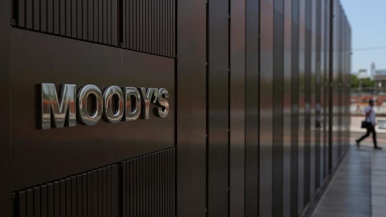Sede da agência de classificação de risco Moody's em Nova York — Foto: Jeenah Moon/Bloomberg
