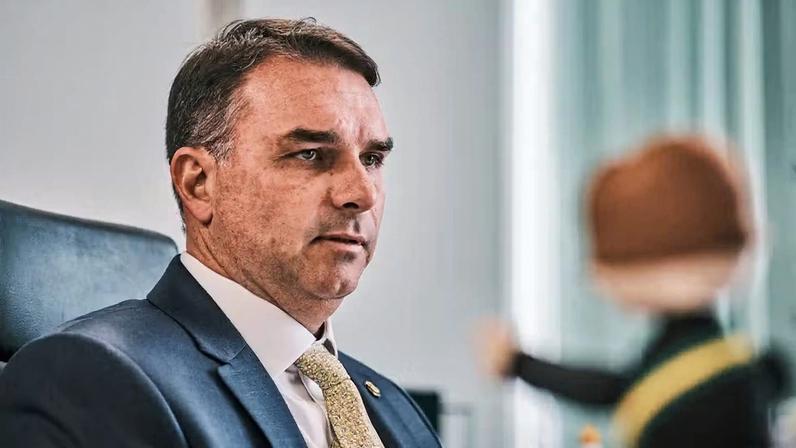 Senador Flávio Bolsonaro (PL-RJ), pré-candidato à Presidência da República — Foto: Gustavo Minas/Bloomberg