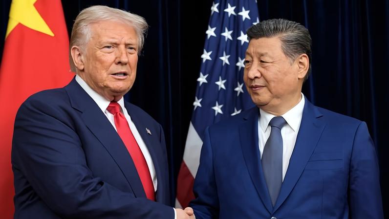 President Donald Trump, left, and Chinese President Xi Jinping in October 2025.