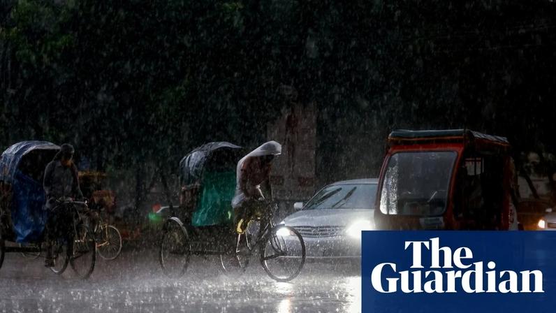 Torrential rain in Dhaka, Bangladesh.