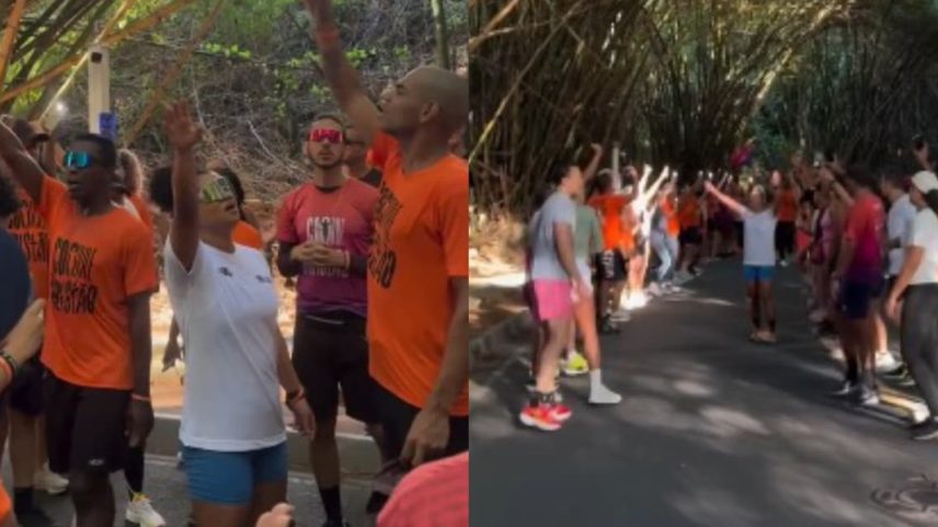 Diversas pessoas participaram do “Corre Cristão” em Salvador. (Foto: Reprodução/Instagram/corridacorrecristao/Reprodução/Instagram/alexia.srib).