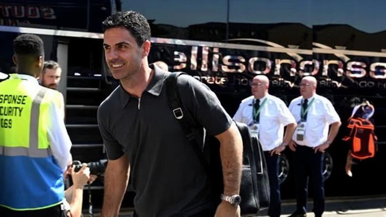 Arsenal manager Mikel Arteta arrives at Selhurst Park for their game at Crystal Palace.