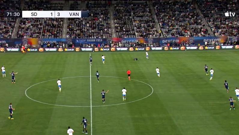 Imagem do jogo entre San Diego FC e Vancouver Whitecaps FC