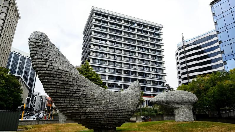 Sede do BC da Nova Zelândia (RBNZ), em Wellington — Foto: Mark Coote/Bloomberg