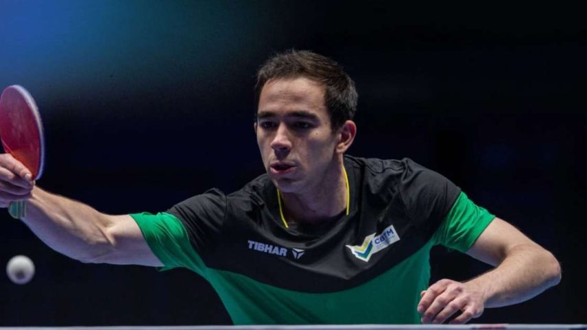 Hugo Calderano pela Seleção Brasileira de Tênis de Mesa