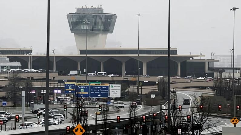 Newark Liberty international airport in Newark, New Jersey, on 23 March 2026.