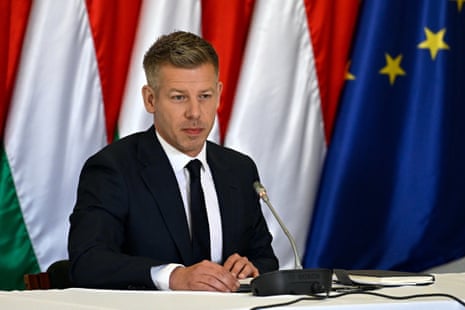 Péter Magyar says his government ‘strongly condemns’ the latest Russian attack, a massive barrage of 800 drones, and that his foreign minister will speak with Russia’s ambassador on Thursday. Photograph: Robert Hegedus/AP