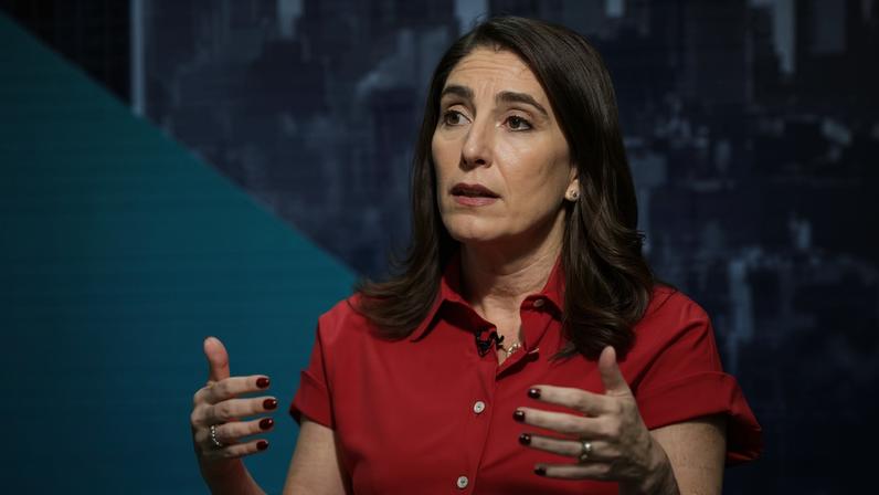 A presidente do Federal Reserve (Fed) de Cleveland, Beth Hammack — Foto: Victor J. Blue/Bloomberg
