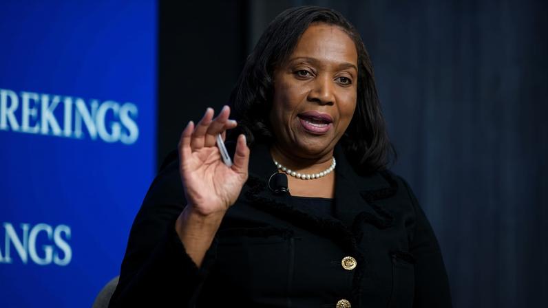 Diretora do Fed Lisa Cook — Foto: Aaron Schwartz/Bloomberg