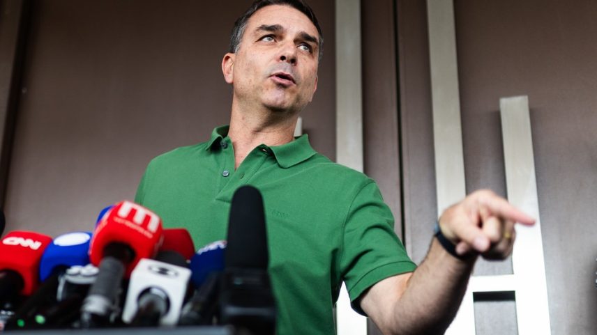 Senador Flávio Bolsonaro (PL-RJ), pré-candidato à Presidência — Foto: Arthur Menescal/Bloomberg