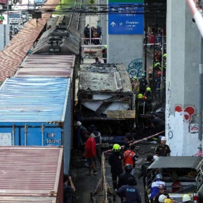 Maquinista é acusado após acidente fatal de trem na Tailândia