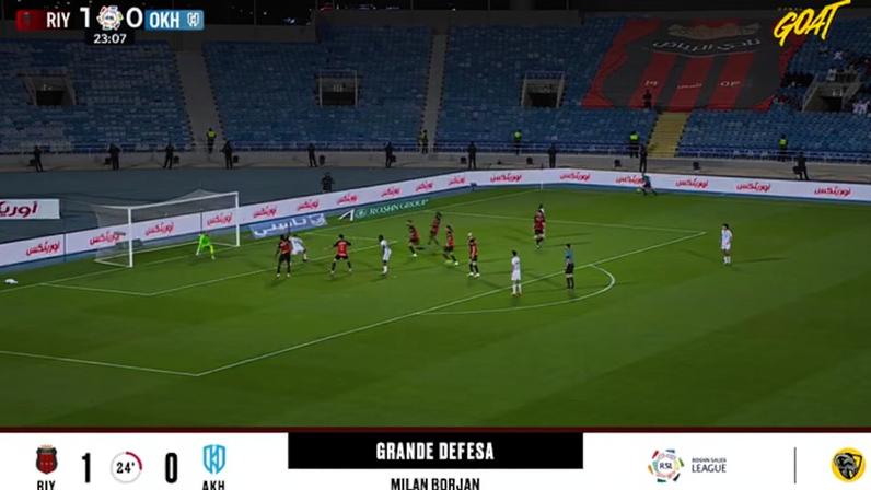 Al Riyadh - Al Akhdoud 1 - 0 | DEFESA DO GOLEIRO - Milan Borjan