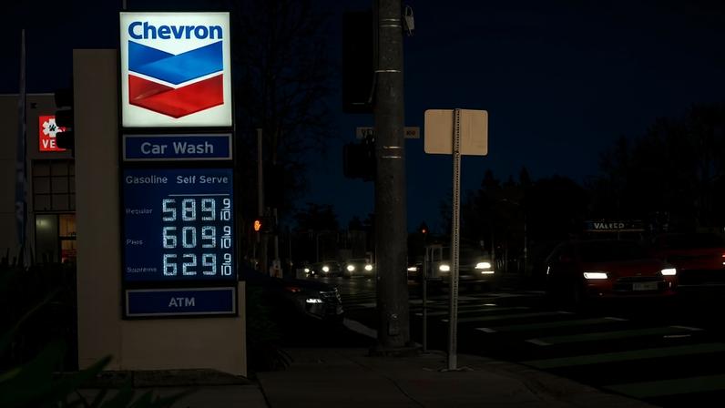 Posto de gasolina nos EUA — Foto: David Paul Morris/Bloomberg