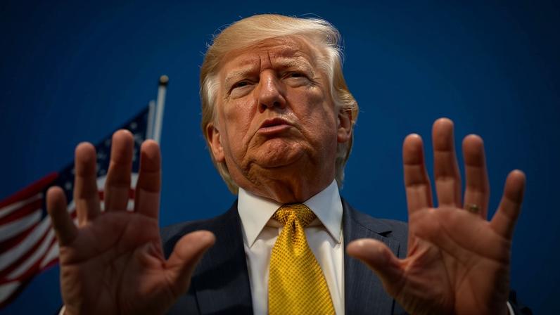 O presidente dos EUA, Donald Trump, fala com membros da imprensa no gramado sul da Casa Branca antes de embarcar no helicóptero Marine One em Washington
