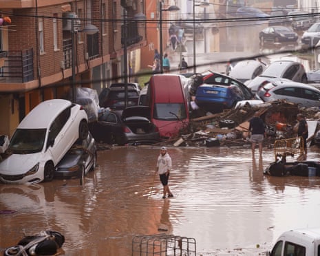 The aftermath of severe flooding in Valencia in October 2024.