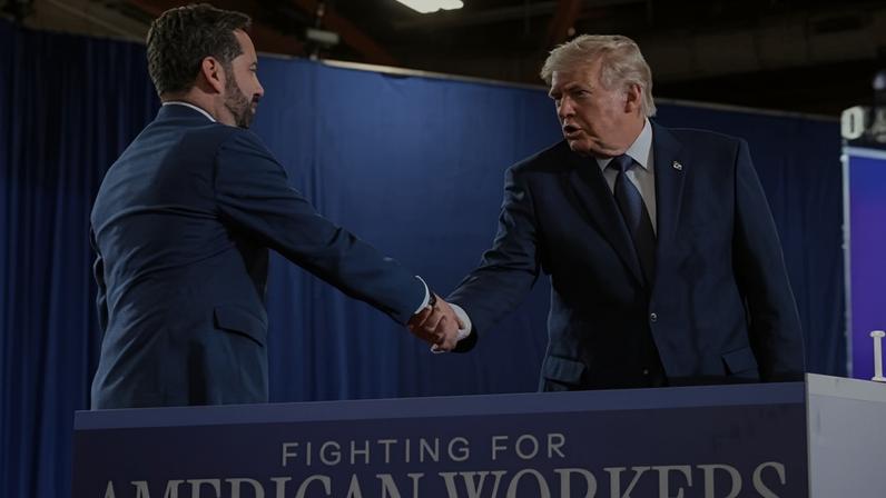 Donald Trump’s hand was bruised from shaking so many hands, White House spokesperson Karoline Leavitt told reporters.