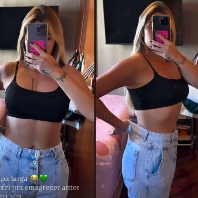 Jéssica Costa, filha de Leonardo, revela emagrecimento ao reduzir guarda-roupa