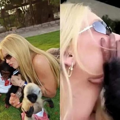Virginia Fonseca beija macaco e acende alerta sobre riscos à saúde