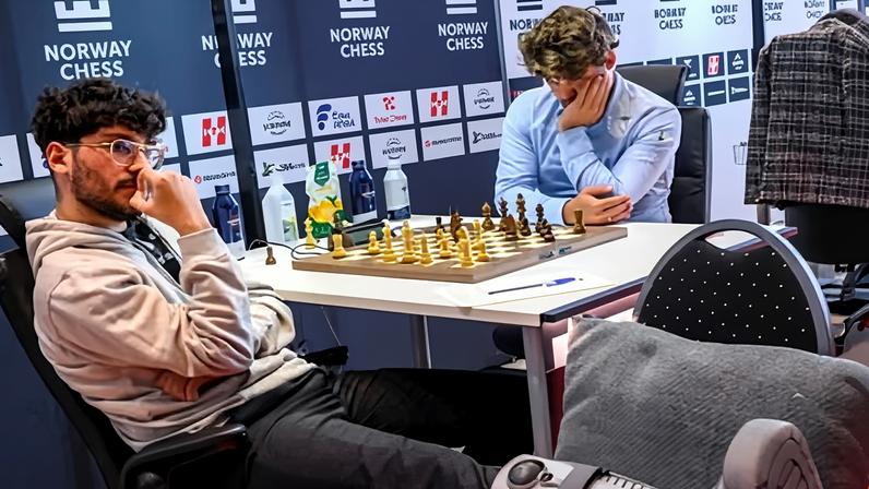 Alireza Firouzja, on his way to victory over Magnus Carlsen at Norway Chess, is taking part in Oslo despite the ankle injury that curtailed his involvement in Romania.