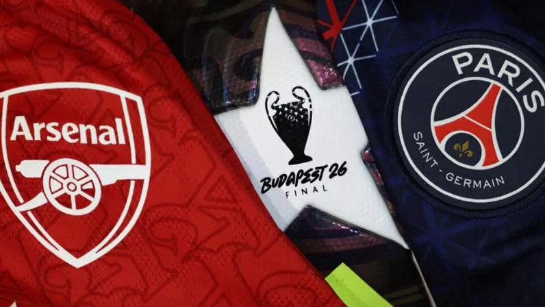Arsenal e PSG enfrentam-se na final da Liga dos Campões em Budapeste, neste sábado. (30/05/2026)