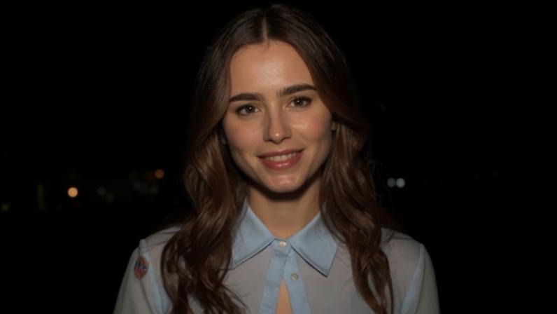 Lily Collins, de "Emily em Paris", é famosa por suas sobrancelhas grossas e sempre penteadas.