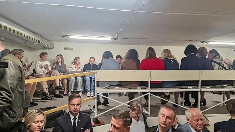 Lithuanian parliamentarians were sent to a shelter during the alert