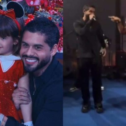 Zé Felipe e Virginia aparecem juntos em festa da filha