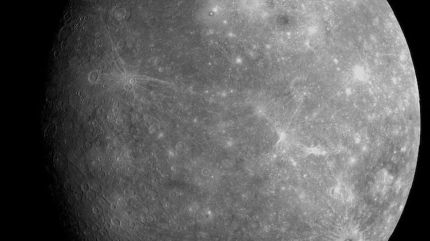 Mosaico mostra superfície de Mercúrio, com a qual o exoplaneta LHS 3844 b se parece.