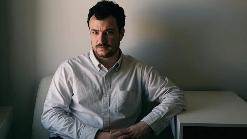 Palestinian activist Mahmoud Khalil, who was released from ICE detention back in June, poses for a portrait at his apartment in Brooklyn, New York on 25 August 2025.