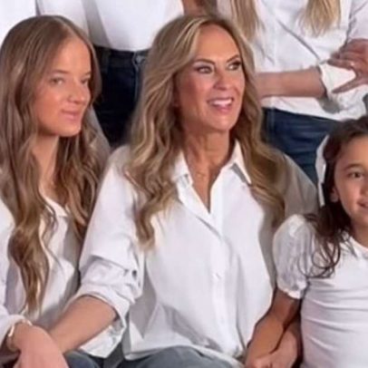 Helô Pinheiro, Tici, Rafa Justus e família com look idêntico em jantar