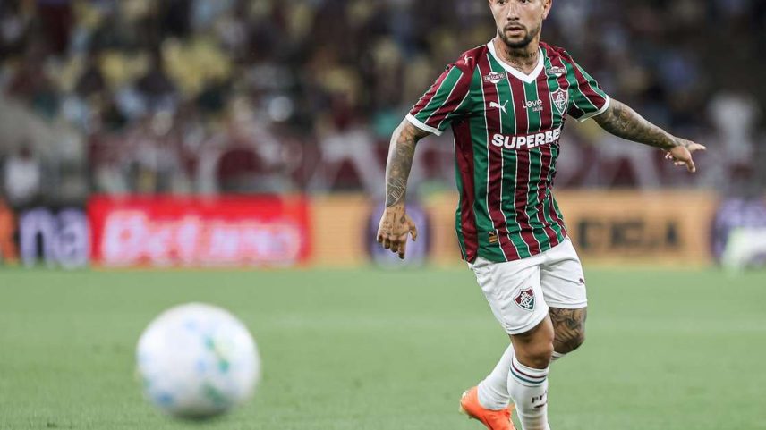 Lucho Acosta marcou o segundo gol do Fluminense na vitória sobre o Grêmio no Maracanã (FOTO: LUCAS MERÇON / FLUMINENSE F.C.)