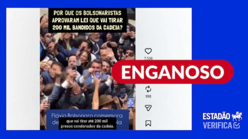 Post distorce uma alteração realizada pelo PL da Dosimetria que passa a permitir a remição para quem cumpre prisão domiciliar; cerca de 200 mil presos podem ser beneficiados