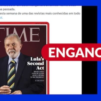 Capa da Time com Lula é de 2022, não de hoje