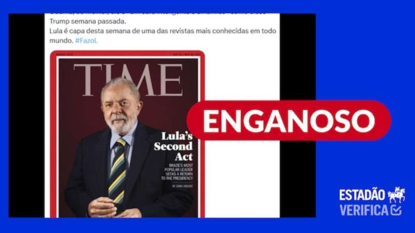 Lula foi capa da revista Times em 23 de maio de 2022.