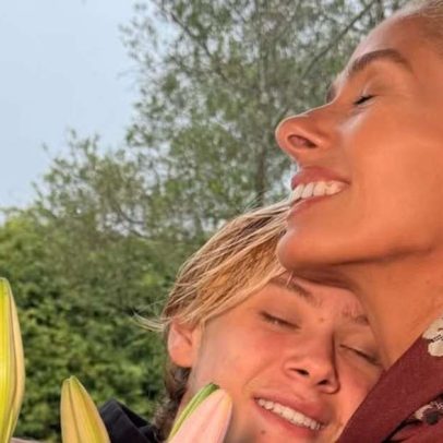 Adriane Galisteu reage à fratura de Vittório após queda em jogo de futebol