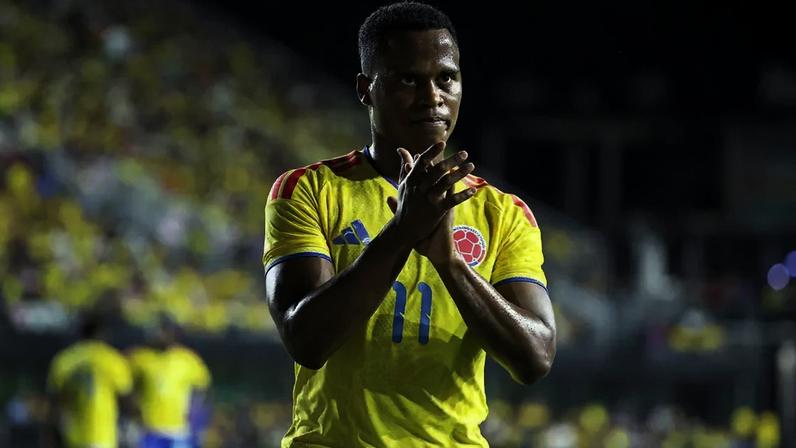 Jhon Arias pela Seleção Colombiana (Photo by Leonardo Fernandez/Getty Images)