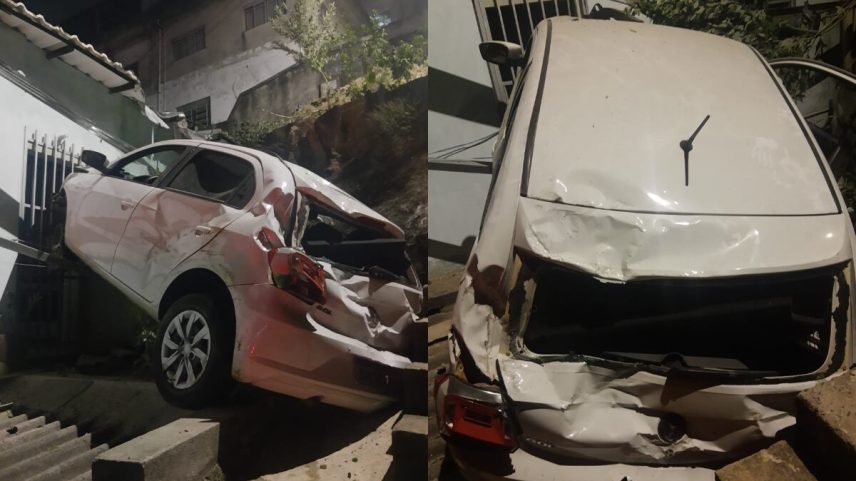 A moradora da residência está ilhada dentro de casa